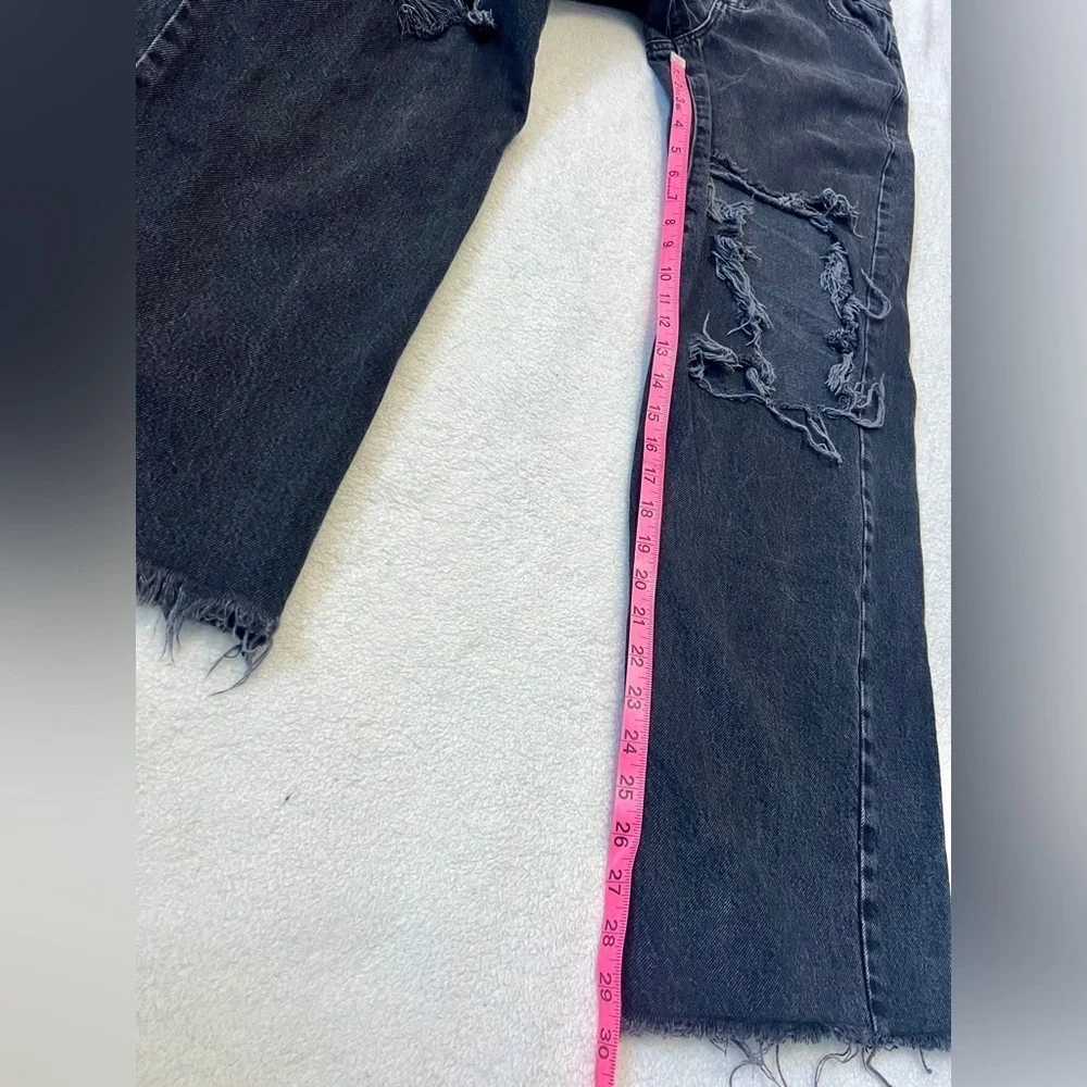 Garage Distressed Grunge Black Street Wide Leg Jean - Size 3/26